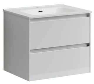 Подвесная тумба под раковину Sancos Cento CN60W 60см белый глянец